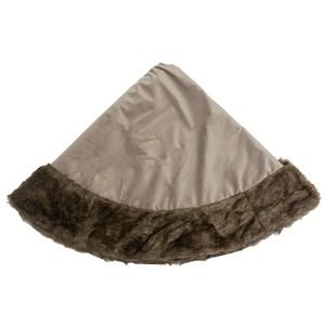 New 48" Holiday Time Velvet Brown Fur Trimmed Christmas Tree Skirt